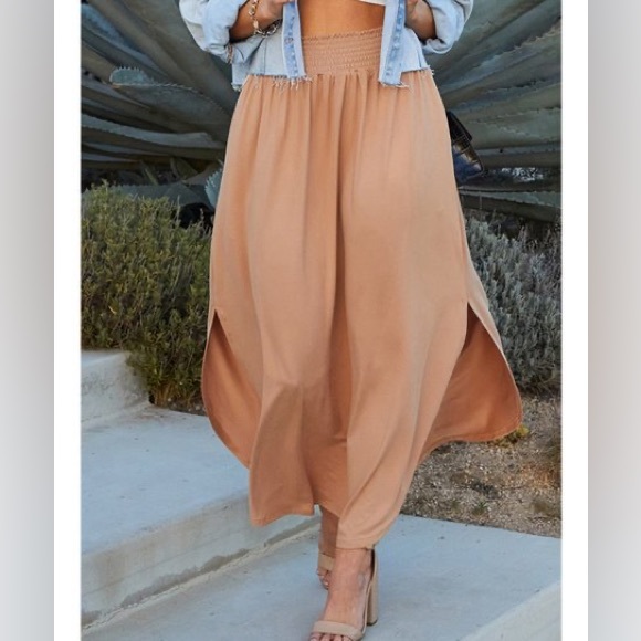 NWT NINEXIS  Camel Maxi Skirt - XL - Picture 5 of 6